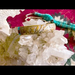 RARE NAC Storyteller sterling and 12K bracelet